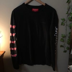 Budweiser graphic tee.